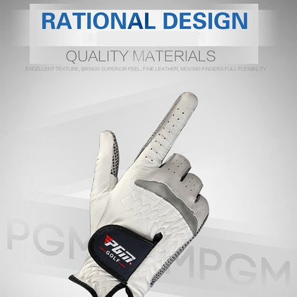 PGM Right Hand Sheepskin Anti-slip Particle Golf Men Gloves, Size: 22#, Size: 22#