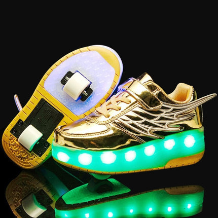 CD03 LED Double Wheel Wing Roller Skating Shoes, Size : 40