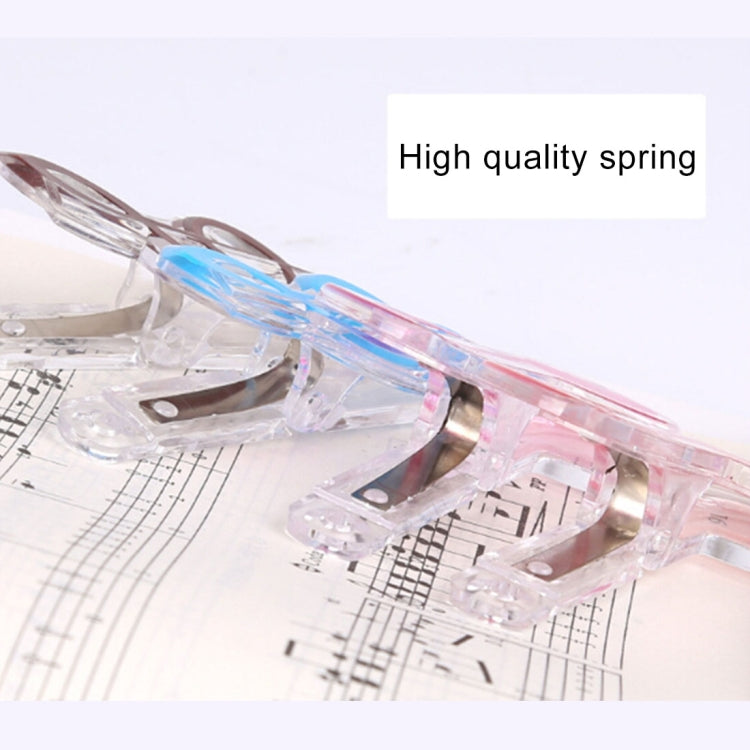 10 PCS PP Material Stainless Steel Spring Music Note Shape Book Clip Deluxe Page Holder, Random Color Delivery, Random Color Delivery