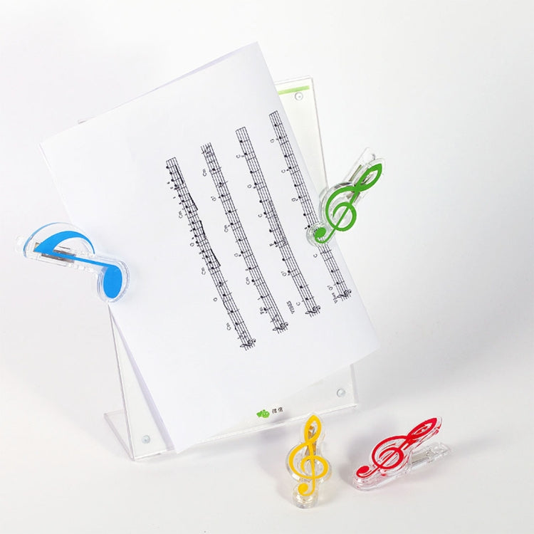 10 PCS PP Material Stainless Steel Spring Music Note Shape Book Clip Deluxe Page Holder, Random Color Delivery, Random Color Delivery