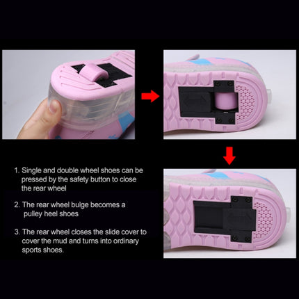 786 LED Light Ultra Light Rechargeable Double Wheel Roller Skating Shoes Sport Shoes, Size : 29, Size : 29