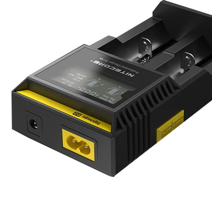Nitecore D2 Intelligent Digi Smart Charger with LED Indicator for 14500, 16340 (RCR123), 18650, 22650, 26650, Ni-MH and Ni-Cd (AA, AAA) Battery, D2