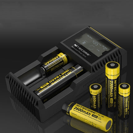 Nitecore D2 Intelligent Digi Smart Charger with LED Indicator for 14500, 16340 (RCR123), 18650, 22650, 26650, Ni-MH and Ni-Cd (AA, AAA) Battery, D2