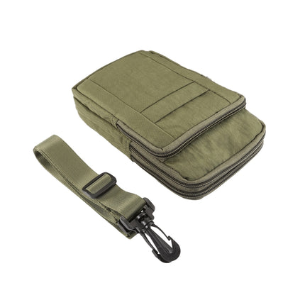 Outdoor Phone Carrying Case Pouch Nylon Crossbody Shoulder Cell Phone Holster Waist Belt Wallet Bag with Carabiner