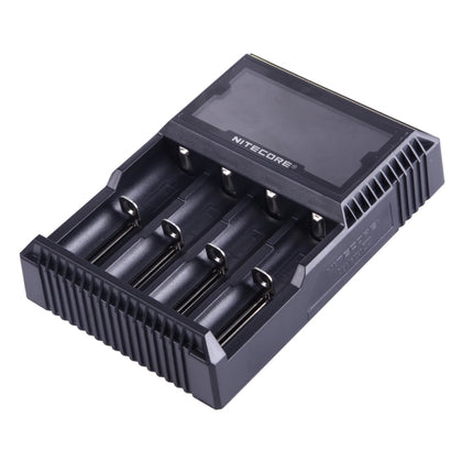 Nitecore D4 Intelligent Digi Smart Charger with LCD Display for 14500, 16340 (RCR123), 18650, 22650, 26650, Ni-MH and Ni-Cd (AA, AAA) Battery, D4