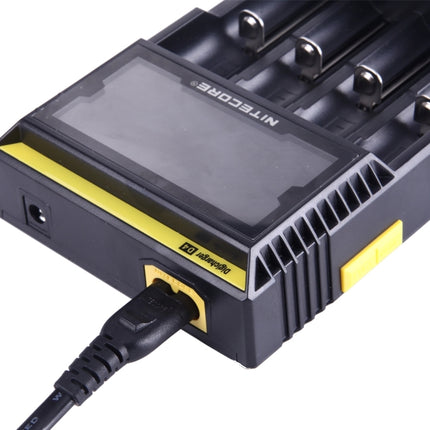 Nitecore D4 Intelligent Digi Smart Charger with LCD Display for 14500, 16340 (RCR123), 18650, 22650, 26650, Ni-MH and Ni-Cd (AA, AAA) Battery, D4