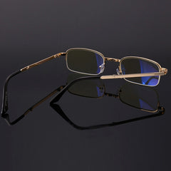 Folding Anti Blue-ray Presbyopic Reading Glasses with Case & Cleaning Cloth, +1.00D, +1.00D