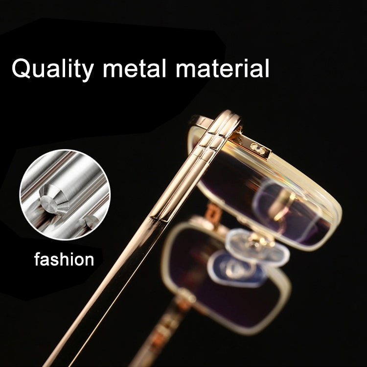 Folding Anti Blue-ray Presbyopic Reading Glasses with Case & Cleaning Cloth, +1.50D, +1.50D
