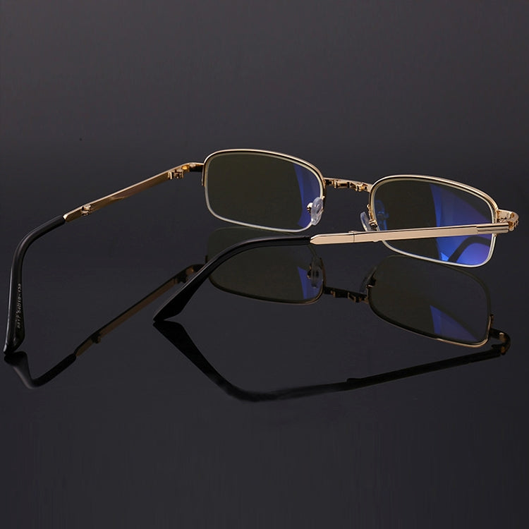 Folding Anti Blue-ray Presbyopic Reading Glasses with Case & Cleaning Cloth, +4.00D, +4.00D
