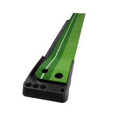 PGM Golf Mini Putting Mat Push Rod Trainer 3m, with Auto Ball Return Fairway
