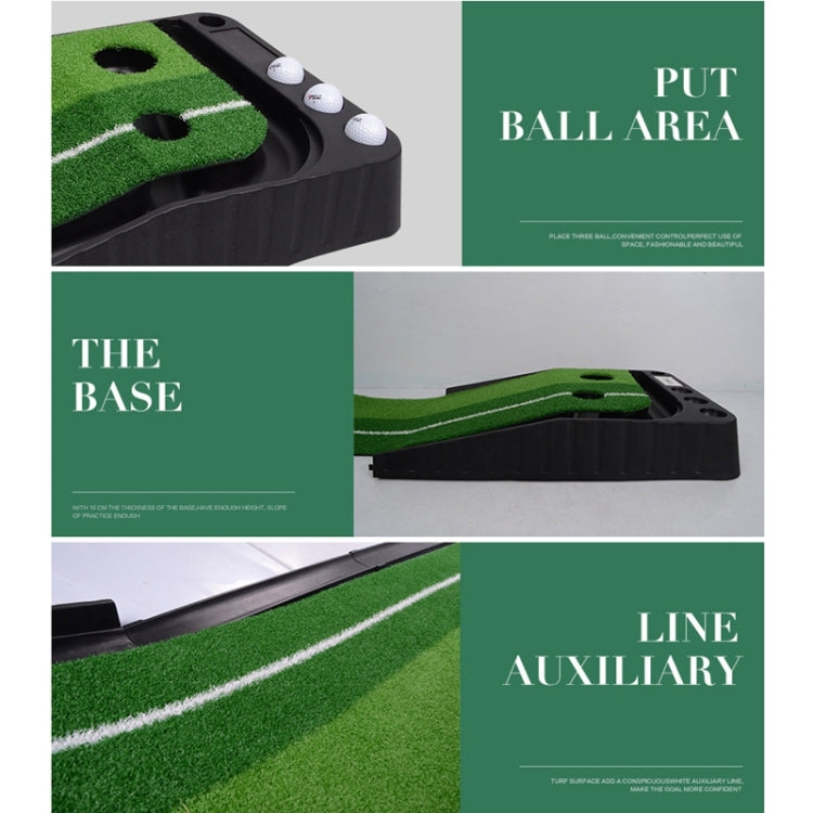 PGM Golf Mini Putting Mat Push Rod Trainer 3m, with Auto Ball Return Fairway