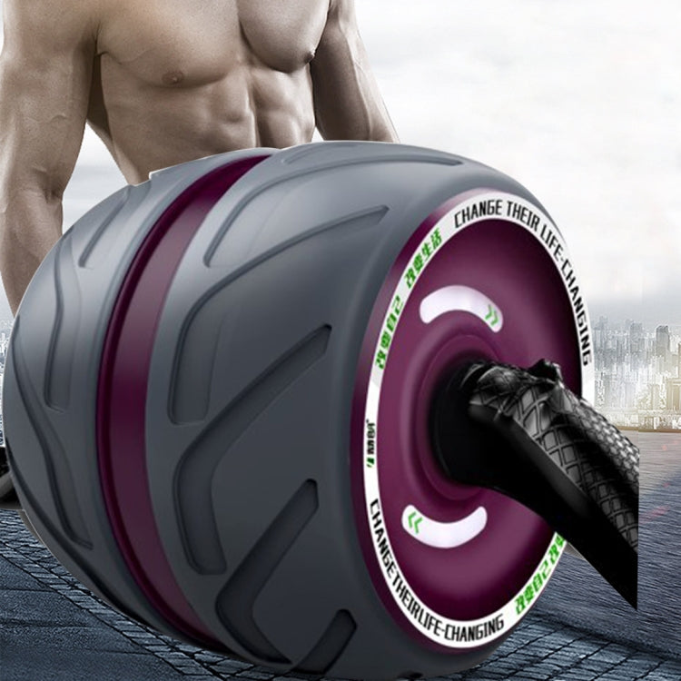 Automatic Rebound Abdominal Roller Round Home Office Mute Fitness Equipment for Man / Woman, Electroplating Green, Green, Purple, White