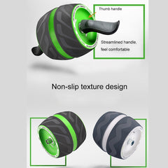 Automatic Rebound Abdominal Roller Round Home Office Mute Fitness Equipment for Man / Woman, Electroplating Green, Green, Purple, White
