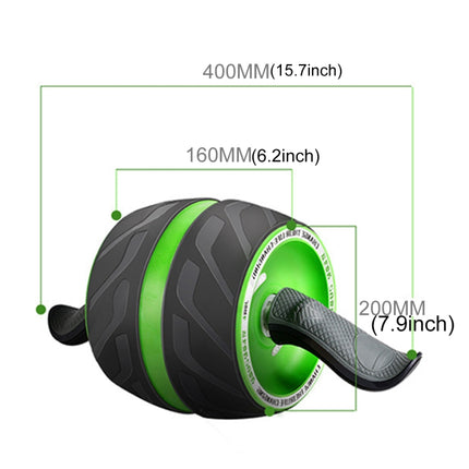 Automatic Rebound Abdominal Roller Round Home Office Mute Fitness Equipment for Man / Woman, Electroplating Green, Green, Purple, White