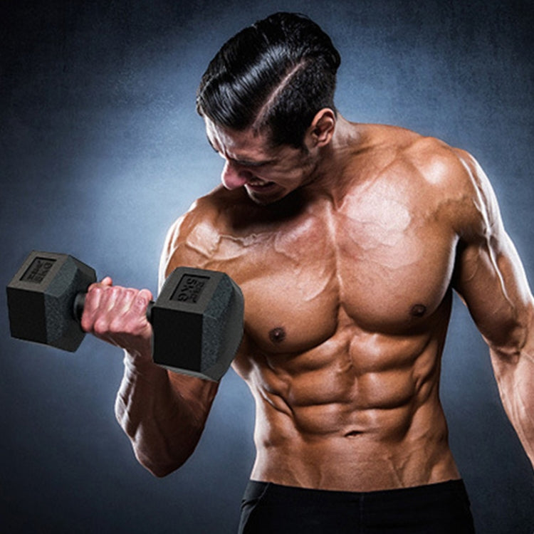 4kg A Pair Glue-Covered Hexagonal Dumbbell, 4kg