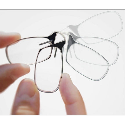 Ultra Thin High-definition Nose Resting Card Style Portable Presbyopic Hypermetropic Reading Glasses, +2.00D, +2.00D