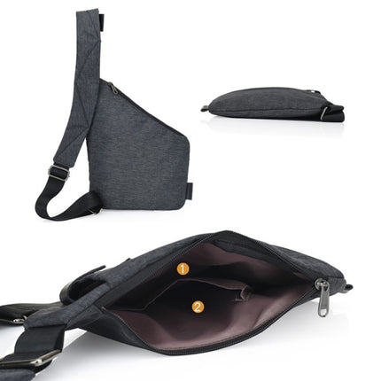 Multi-Function Portable Anti-theft Polyester Business Chest Bag Outdoor Sports Left Shoulder Bag for Men, Left Shoulder