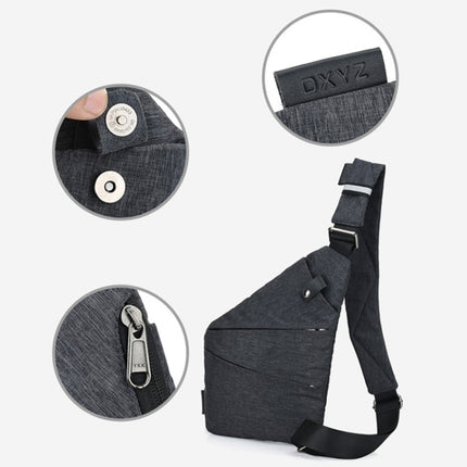 Multi-Function Portable Anti-theft Polyester Business Chest Bag Outdoor Sports Left Shoulder Bag for Men, Left Shoulder