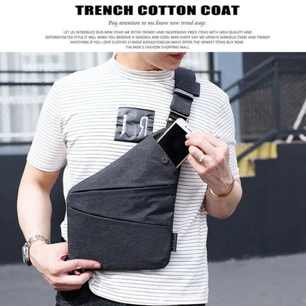 Multi-Function Portable Anti-theft Polyester Business Chest Bag Outdoor Sports Left Shoulder Bag for Men, Left Shoulder