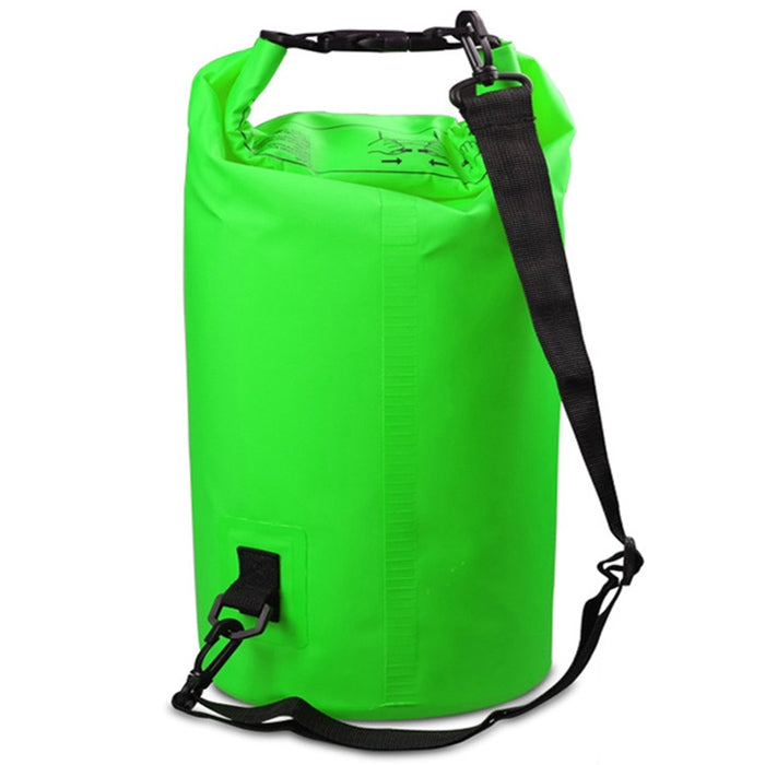 Outdoor Waterproof Double Shoulder Bag Dry Sack PVC Barrel Bag, Capacity: 20L, Capacity: 20L (Green), Capacity: 20L (Sky Blue), Capacity: 20L (Yellow), Capacity: 20L (Black), Capacity: 20L (Dark Blue), Capacity: 20L (Orange), Capacity: 20L (Pink)