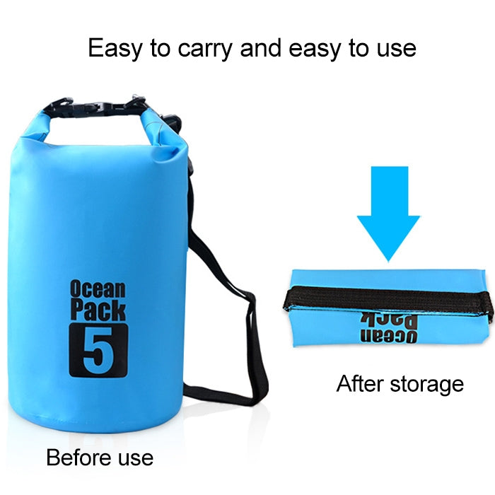 Outdoor Waterproof Double Shoulder Bag Dry Sack PVC Barrel Bag, Capacity: 20L, Capacity: 20L (Green), Capacity: 20L (Sky Blue), Capacity: 20L (Yellow), Capacity: 20L (Black), Capacity: 20L (Dark Blue), Capacity: 20L (Orange), Capacity: 20L (Pink)