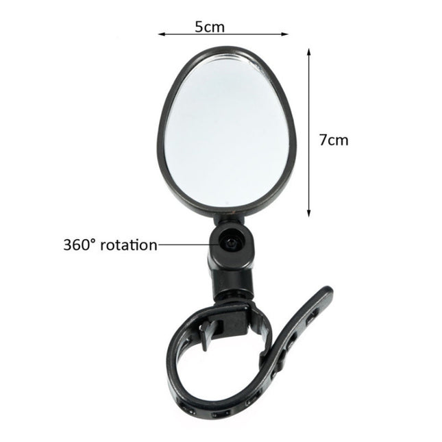 360 Degree Rotation Mountain Bike Bicycle Quick Release Silicone Rearview Reflector Mirror, Rearview Reflector Mirror