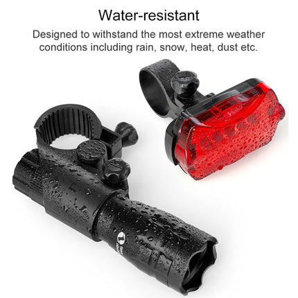 5W Mountain Bike Headlight Zoom Glare Waterproof Flashlight Set Car Headlight + Taillight (Set One), Set One