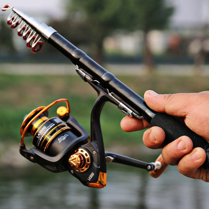 37cm Portable Telescopic Sea Fishing Rod Mini Fishing Pole, Extended Length : 2.3m, 2.3m