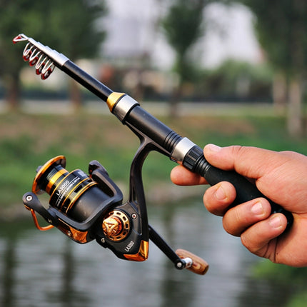 37cm Portable Telescopic Sea Fishing Rod Mini Fishing Pole, Extended Length : 2.3m