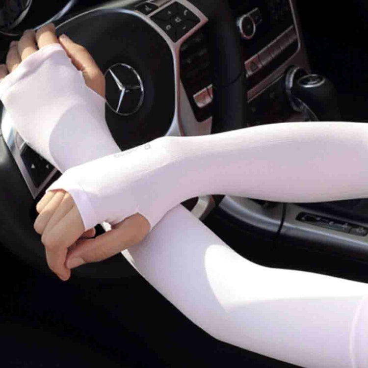 5 Boxes New Style Ice Silk Sleeves Fresh and Cool UV Protection Oversleeve, Open Fingers Style, Open Fingers Style