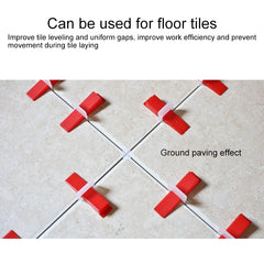 100 PCS 2.0mm Lengthen Tile Leveling System Clips Kit Wall Floor Tile Spacer Tiling Tool  for Paving Locator Tool OG6480, 2.0mm Lengthen