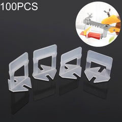 100 PCS 2.0mm Lengthen Tile Leveling System Clips Kit Wall Floor Tile Spacer Tiling Tool  for Paving Locator Tool OG6480, 2.0mm Lengthen