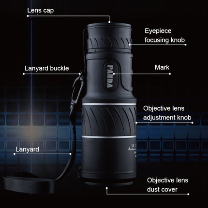 40x60 12X Pocket High Times High Definition Night Vision Focusing Monocular Telescope, 40x60 12X