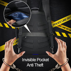 Bopai 751-006881 Business Anti-theft Waterproof Large Capacity Double Shoulder Bag,with USB Charging Port, Size: 30x14x44cm, 751-006881
