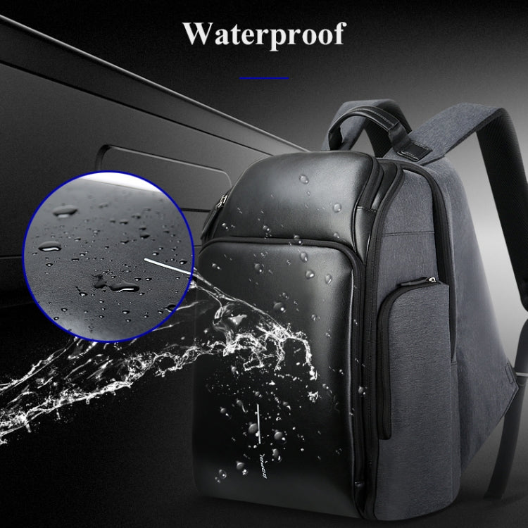 Bopai 851-010128 Business Anti-theft Waterproof Large Capacity Double Shoulder Bag,with USB Charging Port, Size: 34x19x43cm, 851-010128