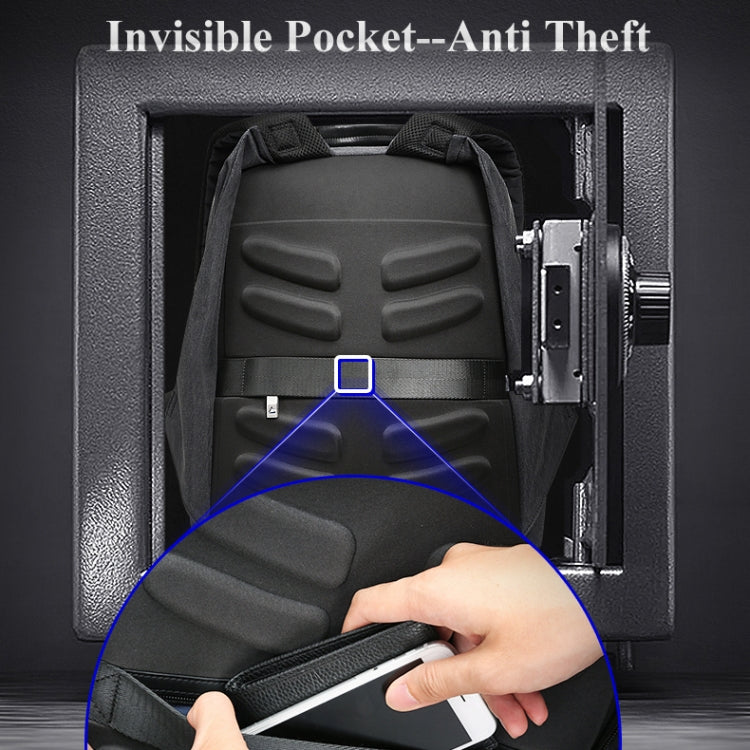 Bopai 851-010128 Business Anti-theft Waterproof Large Capacity Double Shoulder Bag,with USB Charging Port, Size: 34x19x43cm, 851-010128