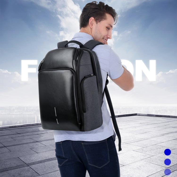 Bopai 851-010128 Business Anti-theft Waterproof Large Capacity Double Shoulder Bag,with USB Charging Port, Size: 34x19x43cm, 851-010128