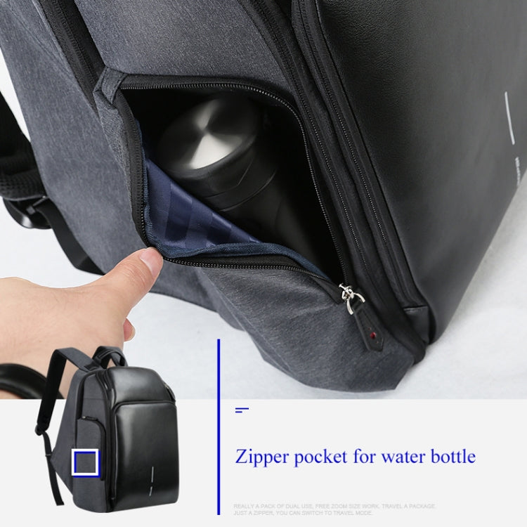 Bopai 851-010128 Business Anti-theft Waterproof Large Capacity Double Shoulder Bag,with USB Charging Port, Size: 34x19x43cm, 851-010128