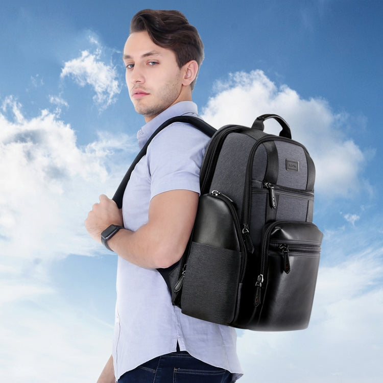Bopai 851-014318 Fashion Outdoor Breathable Waterproof Anti-theft Three-layer Large Capacity Double Shoulder Bag,with USB Charging Port, Size: 31x17x44cm, 851-014318