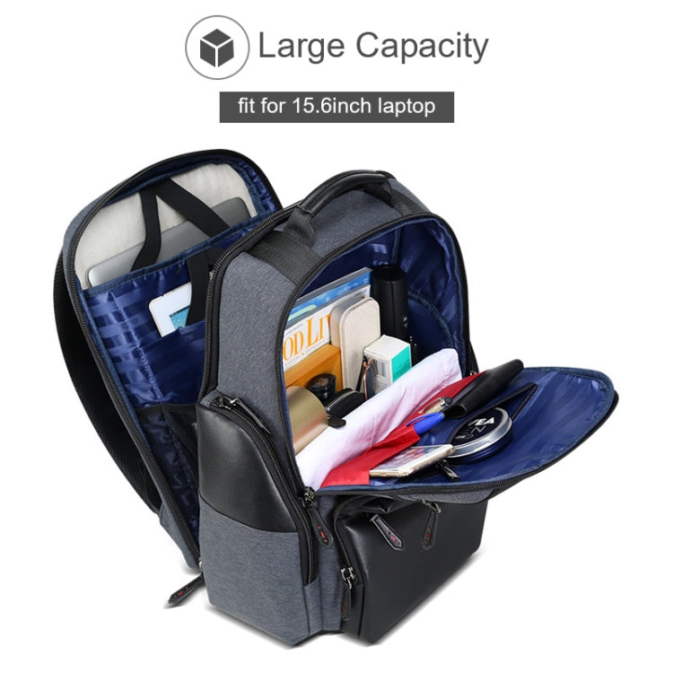 Bopai 851-014318 Fashion Outdoor Breathable Waterproof Anti-theft Three-layer Large Capacity Double Shoulder Bag,with USB Charging Port, Size: 31x17x44cm, 851-014318