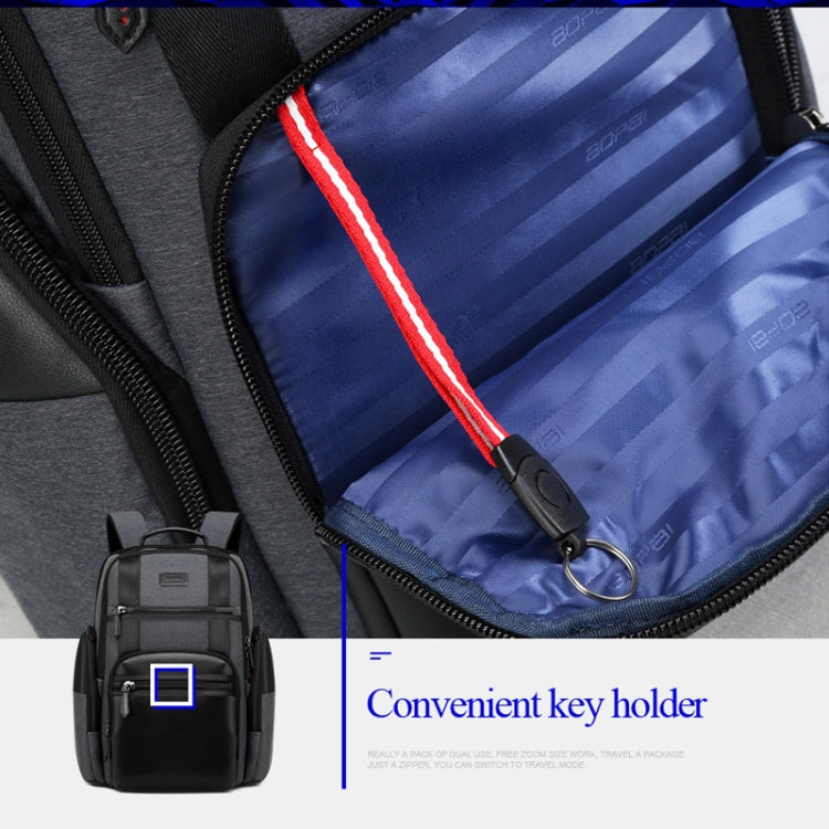Bopai 851-014318 Fashion Outdoor Breathable Waterproof Anti-theft Three-layer Large Capacity Double Shoulder Bag,with USB Charging Port, Size: 31x17x44cm, 851-014318