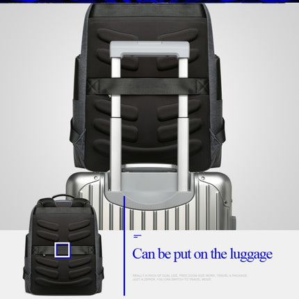 Bopai 851-014318 Fashion Outdoor Breathable Waterproof Anti-theft Three-layer Large Capacity Double Shoulder Bag,with USB Charging Port, Size: 31x17x44cm