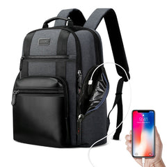 Bopai 851-014318 Fashion Outdoor Breathable Waterproof Anti-theft Three-layer Large Capacity Double Shoulder Bag,with USB Charging Port, Size: 31x17x44cm, 851-014318