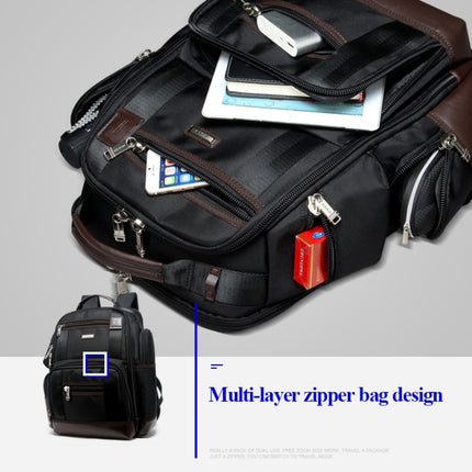 Bopai 11-85301 15.6 inch Large Capacity Multi-layer Zipper Bag Design Breathable Laptop Backpack, Size: 35 x 20 x 43cm