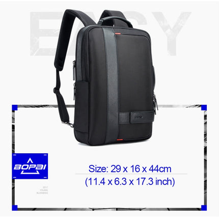 Bopai 751-006561 Large Capacity Business Casual Breathable Laptop Backpack with External USB Interface, Size: 29 x 16 x 44cm