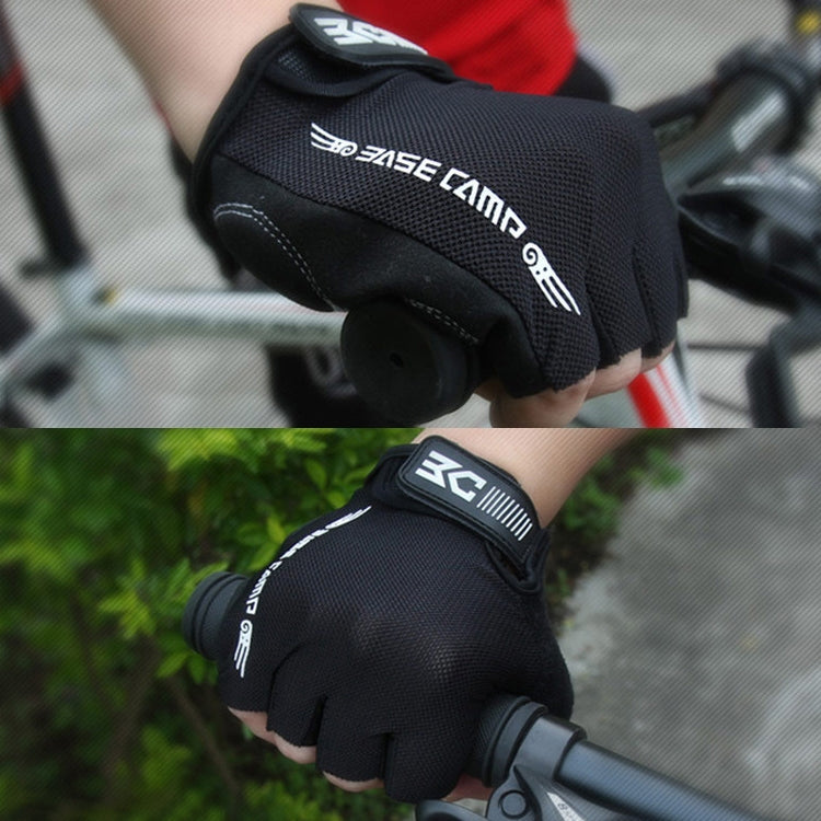 BaseCamp BC-204 Bicycle Half Finger Gloves Lycra Fabric Cycling Gloves, Size: M, Size: M