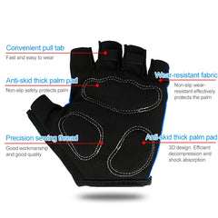 BaseCamp BC-204 Bicycle Half Finger Gloves Lycra Fabric Cycling Gloves, Size: M, Size: M
