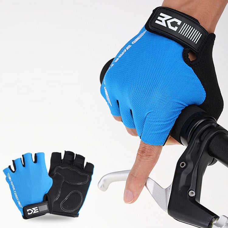 BaseCamp BC-204 Bicycle Half Finger Gloves Lycra Fabric Cycling Gloves, Size: M, Size: M