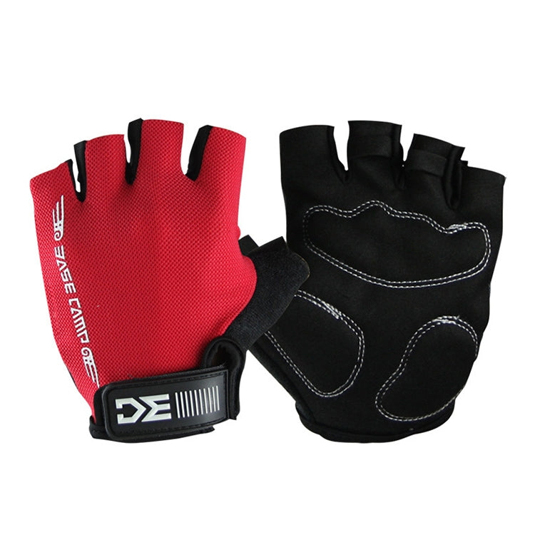 BaseCamp BC-204 Bicycle Half Finger Gloves Lycra Fabric Cycling Gloves, Size: L, Size: L
