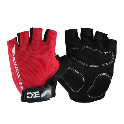 BaseCamp BC-204 Bicycle Half Finger Gloves Lycra Fabric Cycling Gloves, Size: L, Size: L
